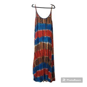 SHEIN Slayr, NWOT Multicolor Tie Dye Cami Dress, Size 3X